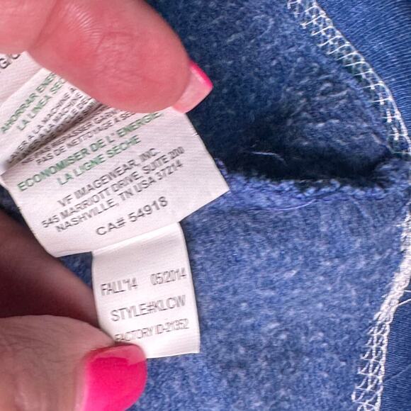 Majestic Women's sz Large Blue Indianapolis Colts Long Sleeve Fleece Top Lace-up - Picture 5 of 9